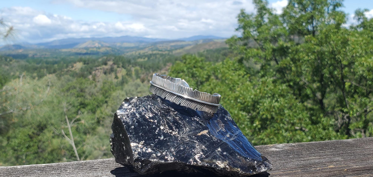 Feather in the Wind - cuff bracelet